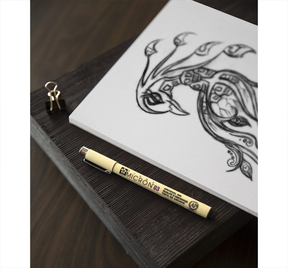 Exquisite Peacock Tattoo sketch