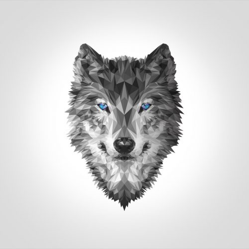 Wolf polygonal art