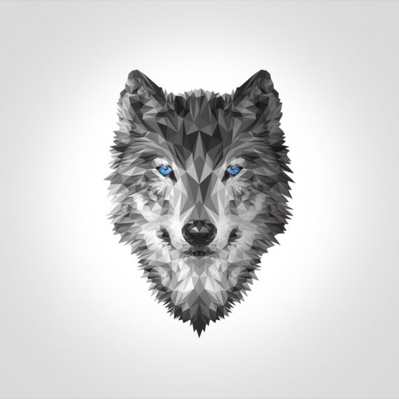 Wolf polygonal art