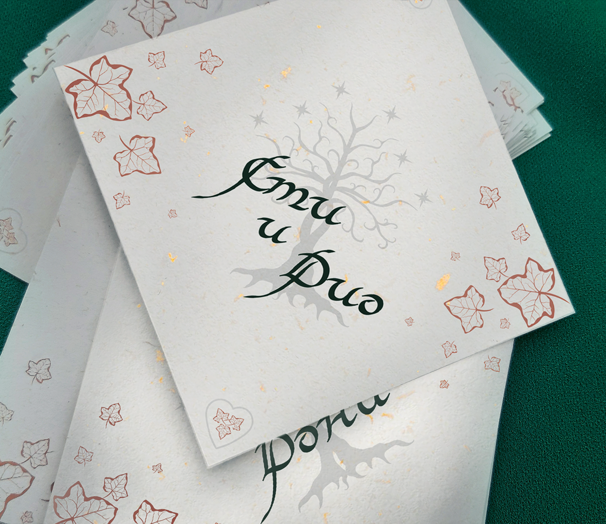 wedding invitation design inspired by The Lord of the Rings