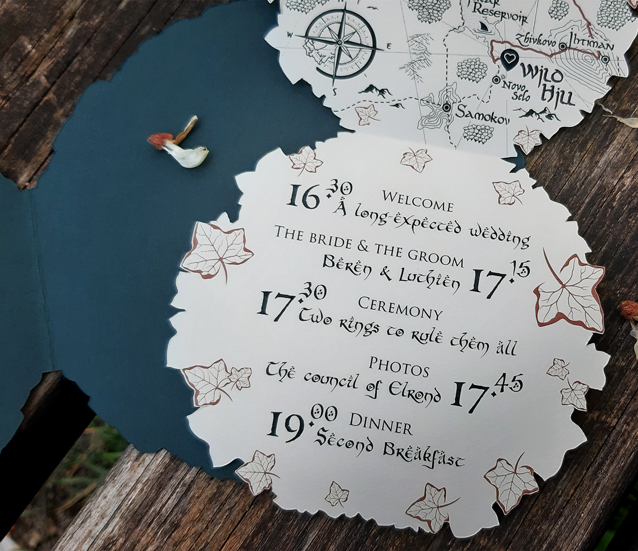 wedding invitation design inspired by The Lord of the Rings