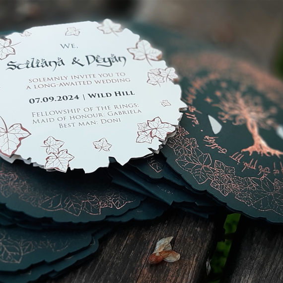 wedding invitation design inspired by The Lord of the Rings