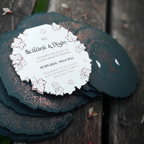 diseño invitación de boda: El Señor de los Anillos