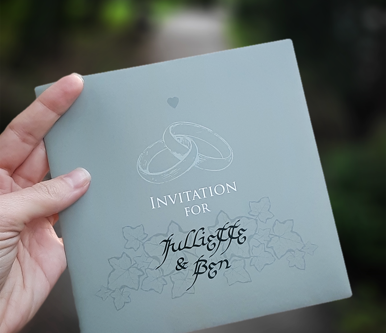 wedding invitation design inspired by The Lord of the Rings